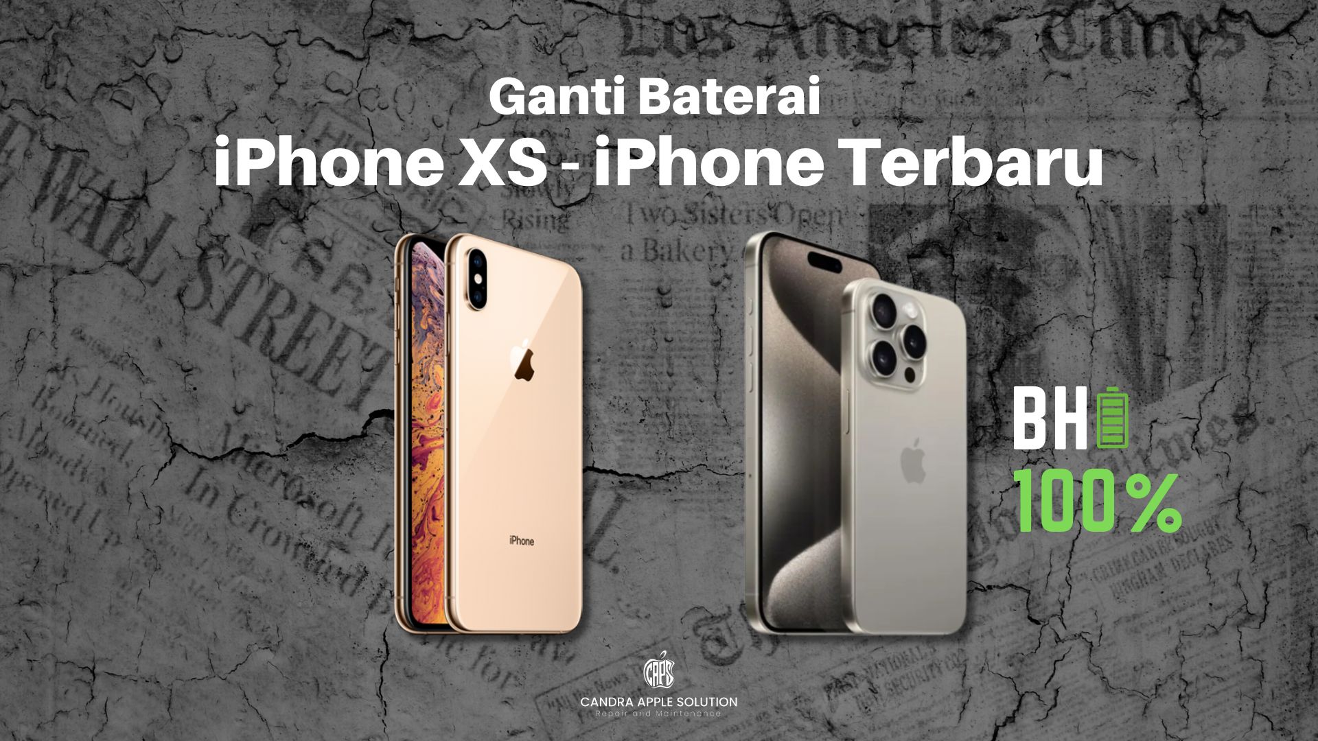 Ganti Baterai iPhone XS Sampai Seri Baru, BH 100%